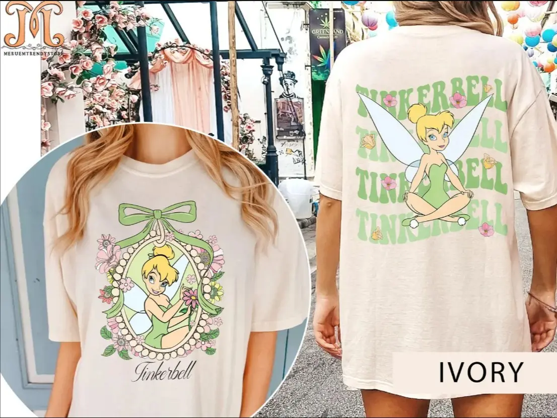 Retro Comfort Colors  #Tinkerbell Shirt, Princess Shirt, Girl Trip Shirt, Group Shirt, Trip 2025 Shirt