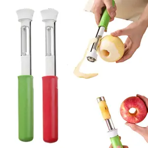 2 PCS 2 in 1 Apple Corer & Peeler – Stainless Steel Fruit Core Remover Tool for Apples, Pears, Bell Peppers & Baking, Easy Kitchen Gadget