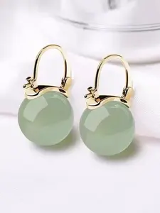 New Design Hetian Jade Earrings for Women, Fashionable Korean Style Simple Versatile High-End Ear Cuffs, Stylish Jewelry Accessories