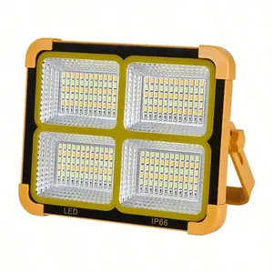 Plastic Portable LED Work Light with Battery Indicator Dimmable Tent Camping Lantern Decorative Waterproof