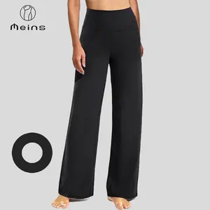Meins Straight Leg Leggings - Softstreme High-Rise Straight-Leg Pants, Loose Fit Casual Sweatpants, Comfortable Bottoms, Womenswear Trouser Basic Minimalist