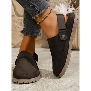 Trendy Multi-Color Suede Shoes, Stylish Thick-Soled Casual Footwear, Non-Slip Durable Design for Spring and Fall