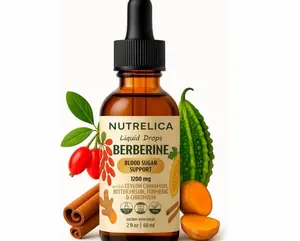 Berberine with Ceylon Cinnamon, Bitter Melon, Turmeric & Chromium – Blood Sugar Balance & Glucose Metabolism – 1200mg, No Sugar, Vegan, Non-GMO