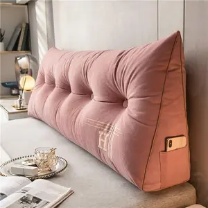 Jaysydd Pink Dorm Headboard Pillows Wedge Twin Body Pillow Wedge Pillow Headboard Back Pillow for Sitting in The Bed…
