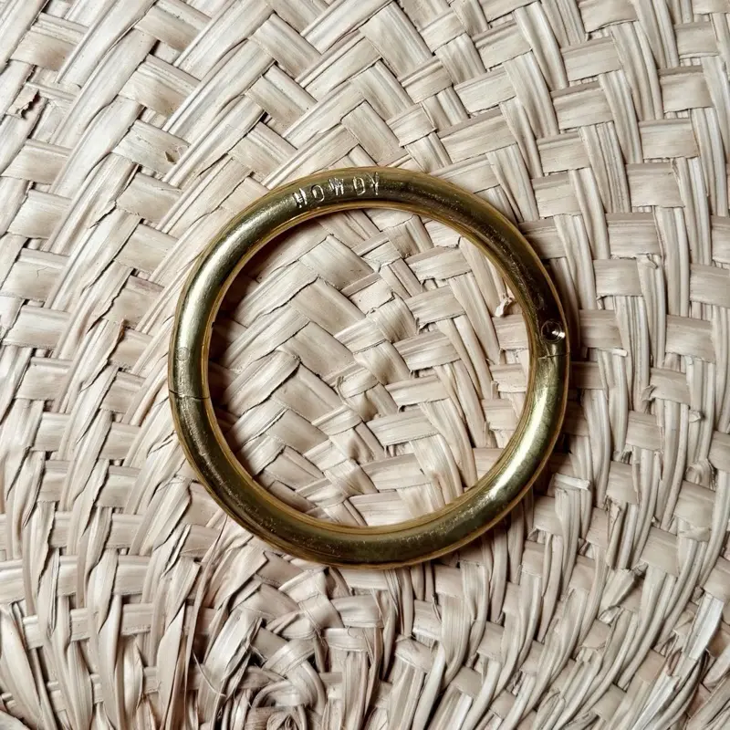 Custom Hand-Stamped Brass Bracelet