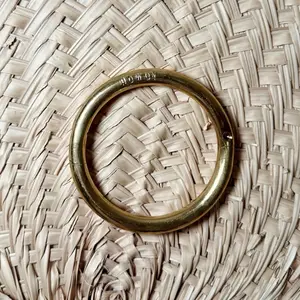 Custom Hand-Stamped Brass Bracelet