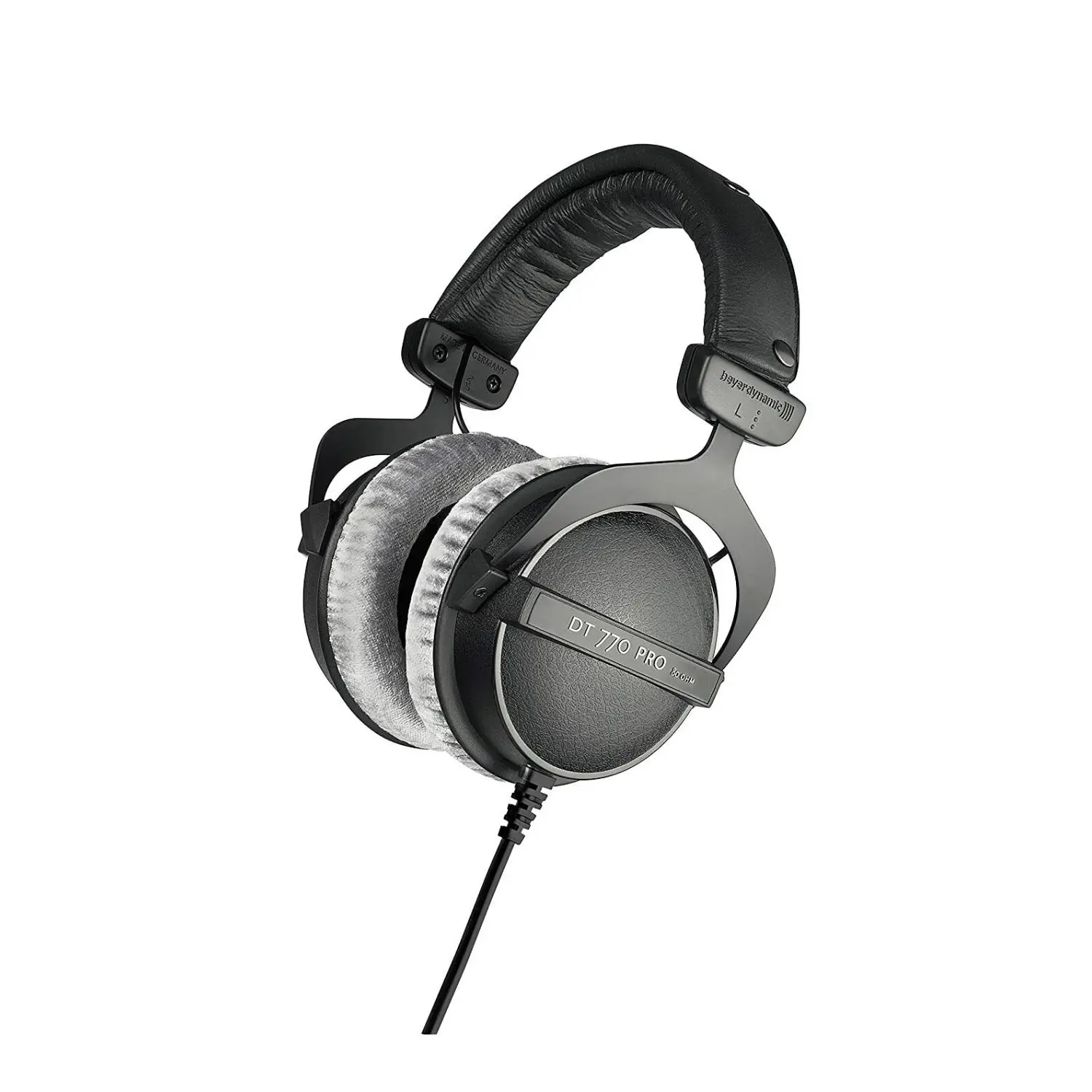 Beyerdynamic DT 770 PRO 80 Ohm Over-Ear Studio Headphones (Black) - Adjustable Size, Long-Term Comf., Single-Side Design, Soft Pads