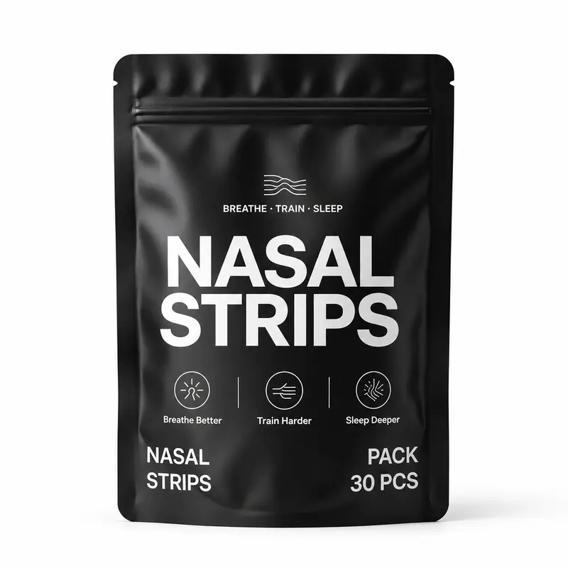 High Performance Nasal Strips, Black, 30 Count, Athlete-Designed, Sweat-Proof Adhesive Matrix, Reinforced Lift Band for Improved Airflow, Easier Breathing sleep mouth tape cut pre tactical