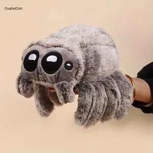 Cute Fluffy Spider Plush Toy, Soft Fuzzy Interactive Halloween Decor, Spooky Party & Cozy Home Plushie with Durable Polyester Fiber