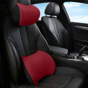 Car Neck Pillow & Backrest Set, Ergonomic Neck and Back Support, High Density Foam Filling, Long Drive Comfort, Car Neck Cushion & Lumbar Pad