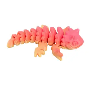 Flexi Bearded Dragon - 8 Inches - Desktop or Fidget Toy - Articulated Reptile - 3D Printed - Choose a color!