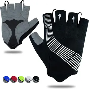 Sports Cycling Bike Gloves - Padded Half Finger Bicycle Gloves with Shock-Absorbing, Anti-Slip, Breathable MTB & Road Biking Features for Men & Women