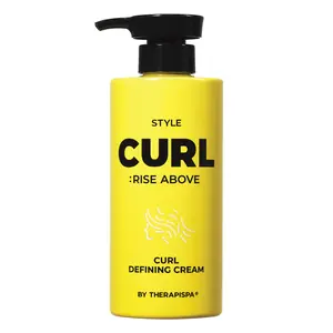 THERAPISPA Curl: Rise Above / Curl Defining Cream – Cannabis Sativa Seed Oil, Coconut Oil, Keratin, VP/VA Copolymer & Gluconolactone Curl Cream for Definition, Volume & Smoothness with a Soft, Non-Greasy Finish / 17 fl oz (500 mL)