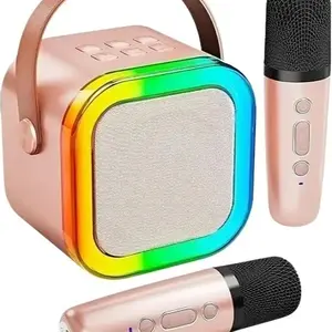 GlowTune Portable Karaoke Machine with Wireless Microphones - Perfect for Home Parties and Events Audio Birthday