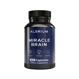 Miracle Brain -  Reduce Brain Fog, Supercharge Focus & Productivity, Improve Memory - Organic Lion's Mane, Saffron Extract, Rhodiola Rosea, Green Coffe Bean - GMP Certified, Manufactured in the U.S