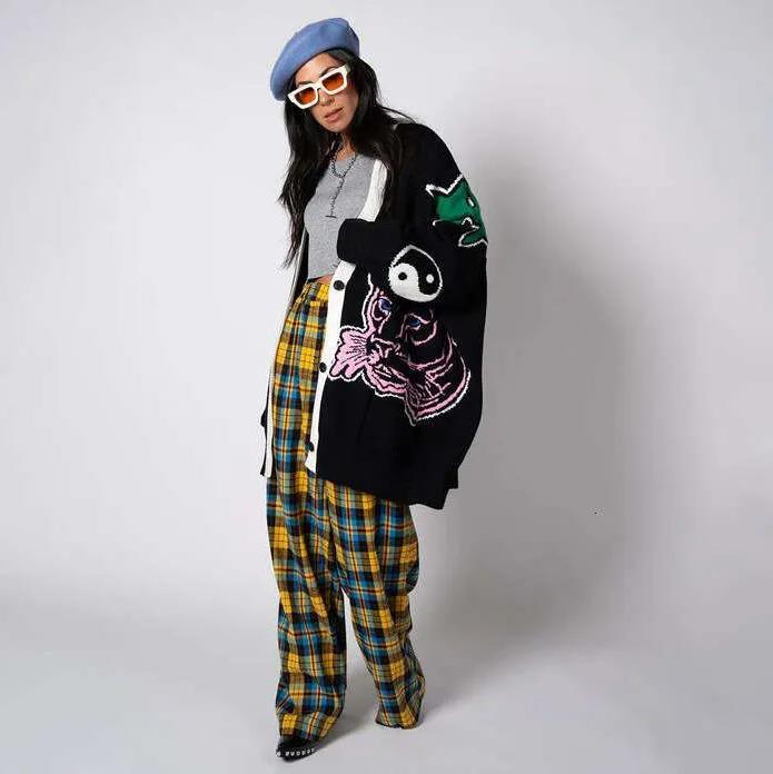 LALA Stylish and relaxed embroidered women's cardigan high-quality