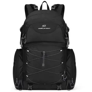 Maelstrom Hiking Backpack 40L Waterproof Camping Daypack for Men and Women Lightweight Travel Pack with Rain Cover Black