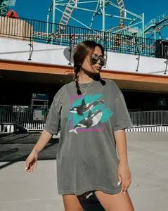 90s Orca Whale Tshirt Retro Ocean Conservation Environmental Shirt Indie Environment Shirt Vintage Save the Killer Whales Graphic Tee