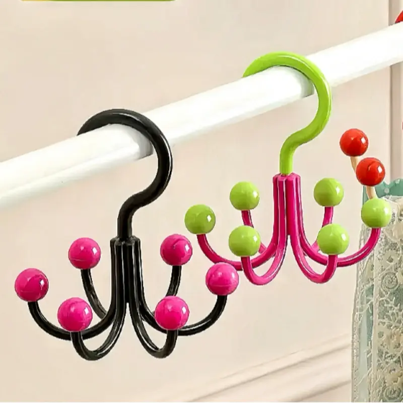 Dopamine Six-Claw Hook Home Bag Hanger, Space Saving Hanging Clothes Hanger, Underwear Bra Clothes Hat Hooks, Dorm Closet Storage Rack, Multi-Purpose Organizer, Multifunctional Hanger
