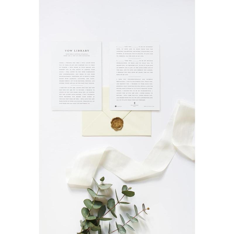 Wedding Vow Book Keepsakes (2 Book Set, His & Hers) Linen Hardcover - Bonus Wedding day Cards - Vow Renewal - Bridal Shower Gifts - Booklet - Journal - Future Mrs & Mr