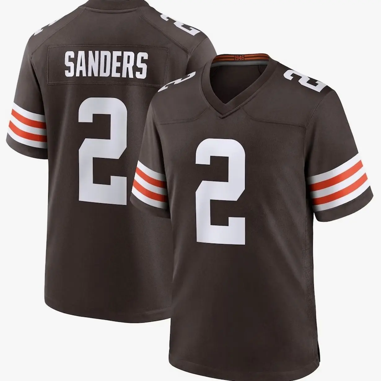 Unisex Football inspired by Sanders 2 Game Player Jersey - Brown