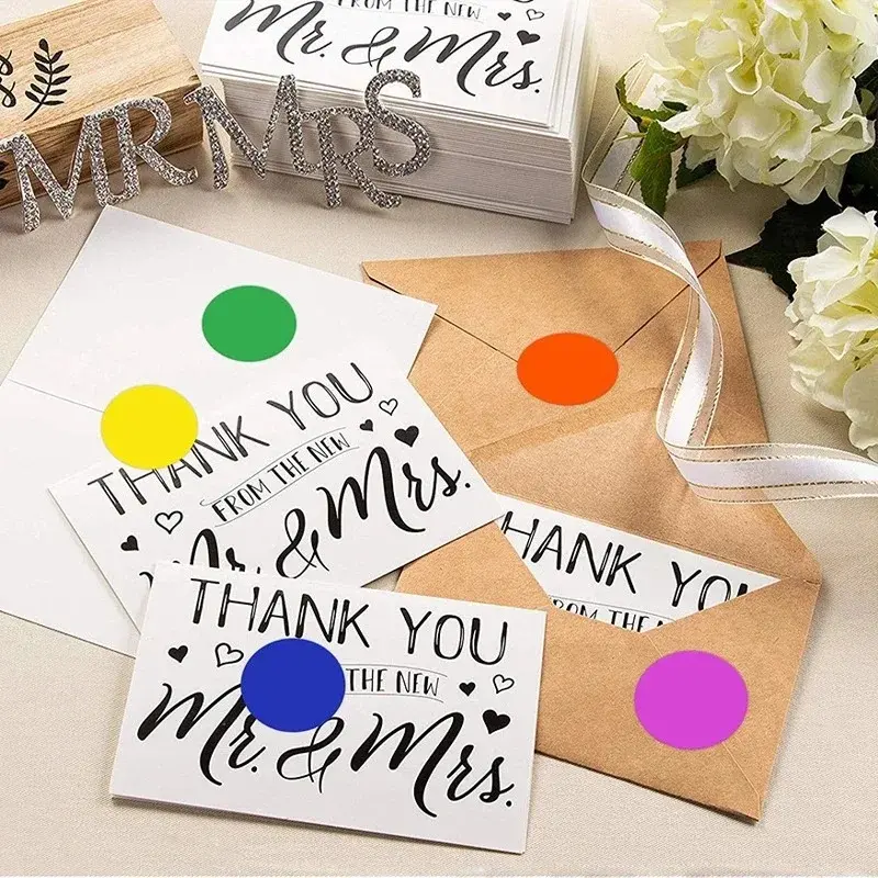Handmade Round Blank Self-Adhesive Stickers - DIY Decorative Sealing Labels for Gift Packaging, Envelopes