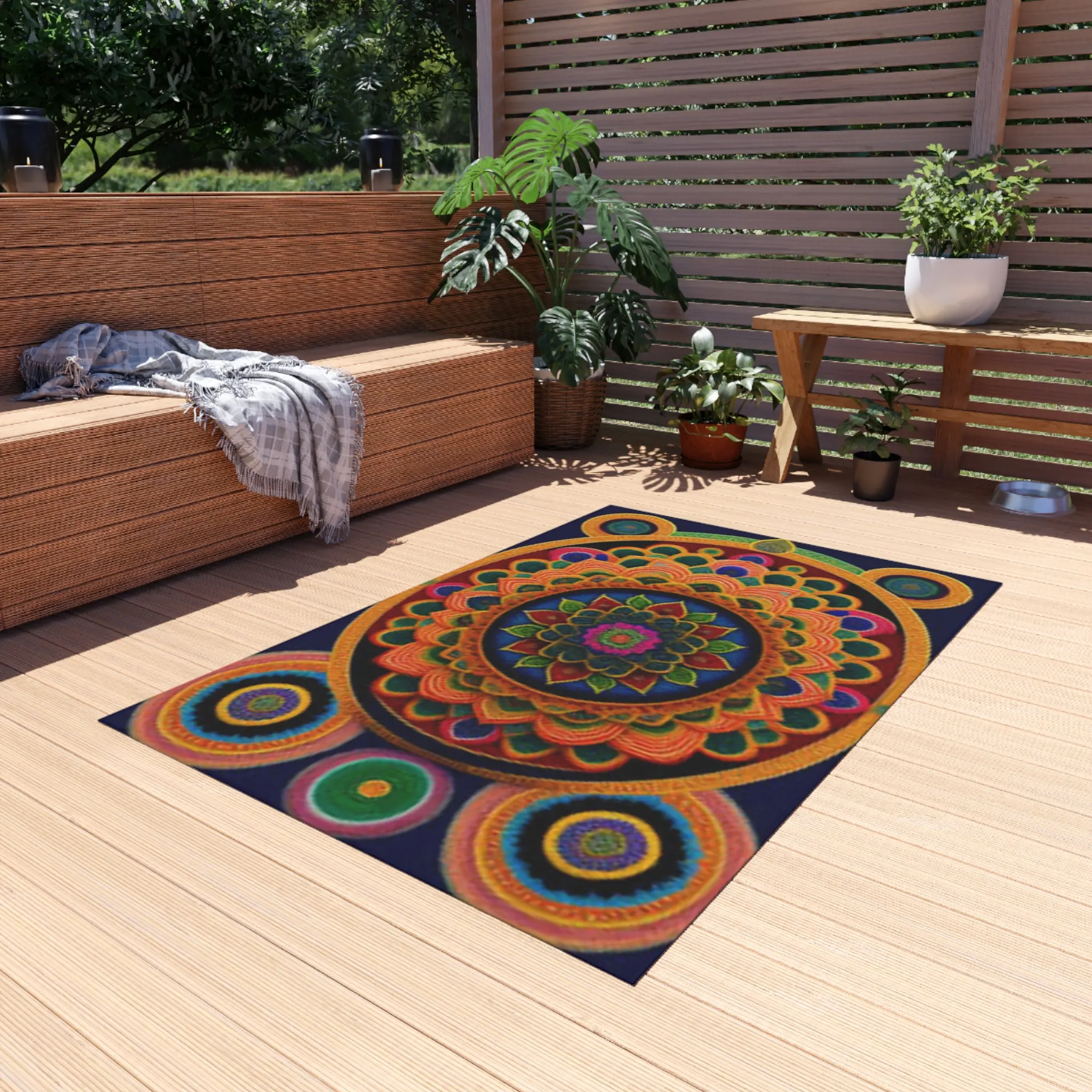 Sacred Space Prayer Mat | Eco-Friendly Chenille Meditation Rug, Non-Slip Yoga Mat & Vibrant Spiritual Home Decor"