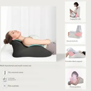 Portable Multi-Functional Comfort Pad, Couples Memory Foam Wedge Pillow, Ergonomic Butt Support, Ideal for Home, Office, Yoga, Reading