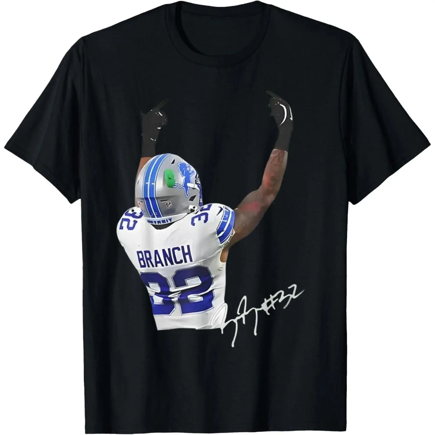 Brian Branch Vintage Middle Finger T-Shirt, 100% Cotton Unisex Football Game Day Fan Tee
