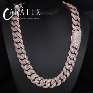 22mm Bubble Cuban Link Necklace – Iced Out Zircon Hip Hop Statement Men’s Jewelry