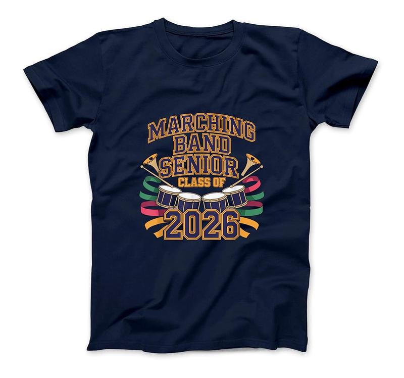 Marching Band Senior Class Of 2026 Percussion T-Shirt