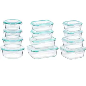 12Pcs Glass Bowl 4 Sizes with Snap Lids for Pantry Organization & Leftover Storage&leak-proof&microwave-safe&meal prep containers