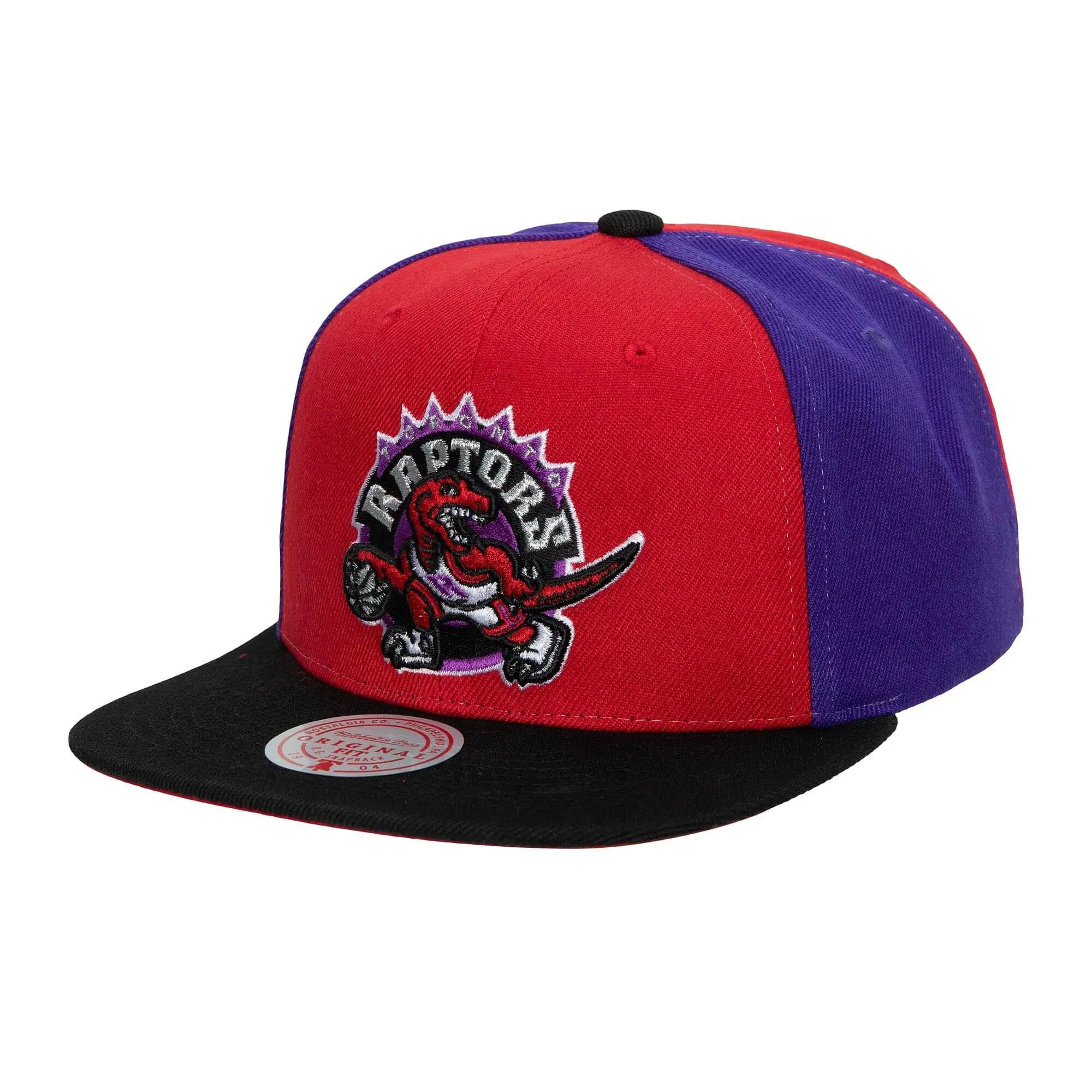Mitchell & Ness Red/Black NBA Toronto Raptors On The Block HWC Snapback