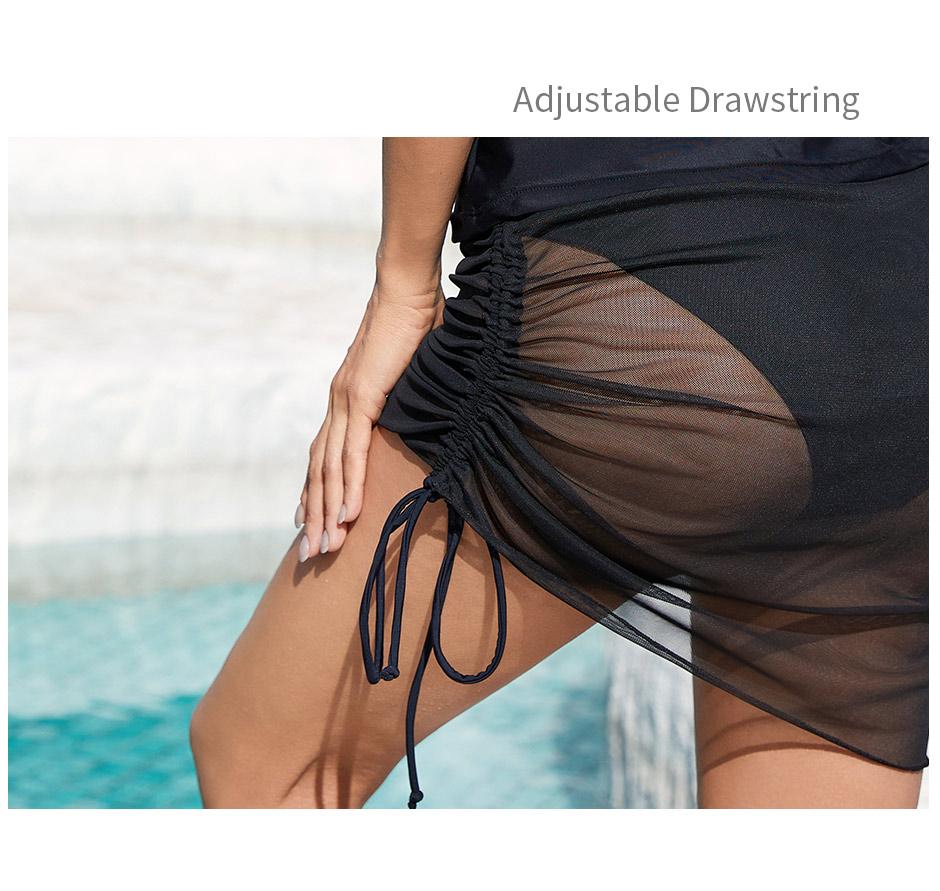 Chicovar Boutiques Womens High Waisted Bikini Sets Swim Skirt Mesh Swim Suits 2 Piece Tummy Control Bathing Suits