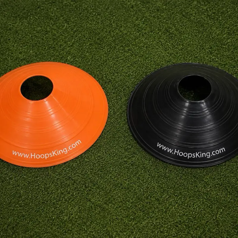 HoopKings Training Cones, 15-Pack High-Visibility Sports Markers for Soccer Drills, Agility Practice