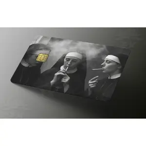 Sacred Rebellion Card Skin | Edgy Monochrome Aesthetic Credit Card Cover