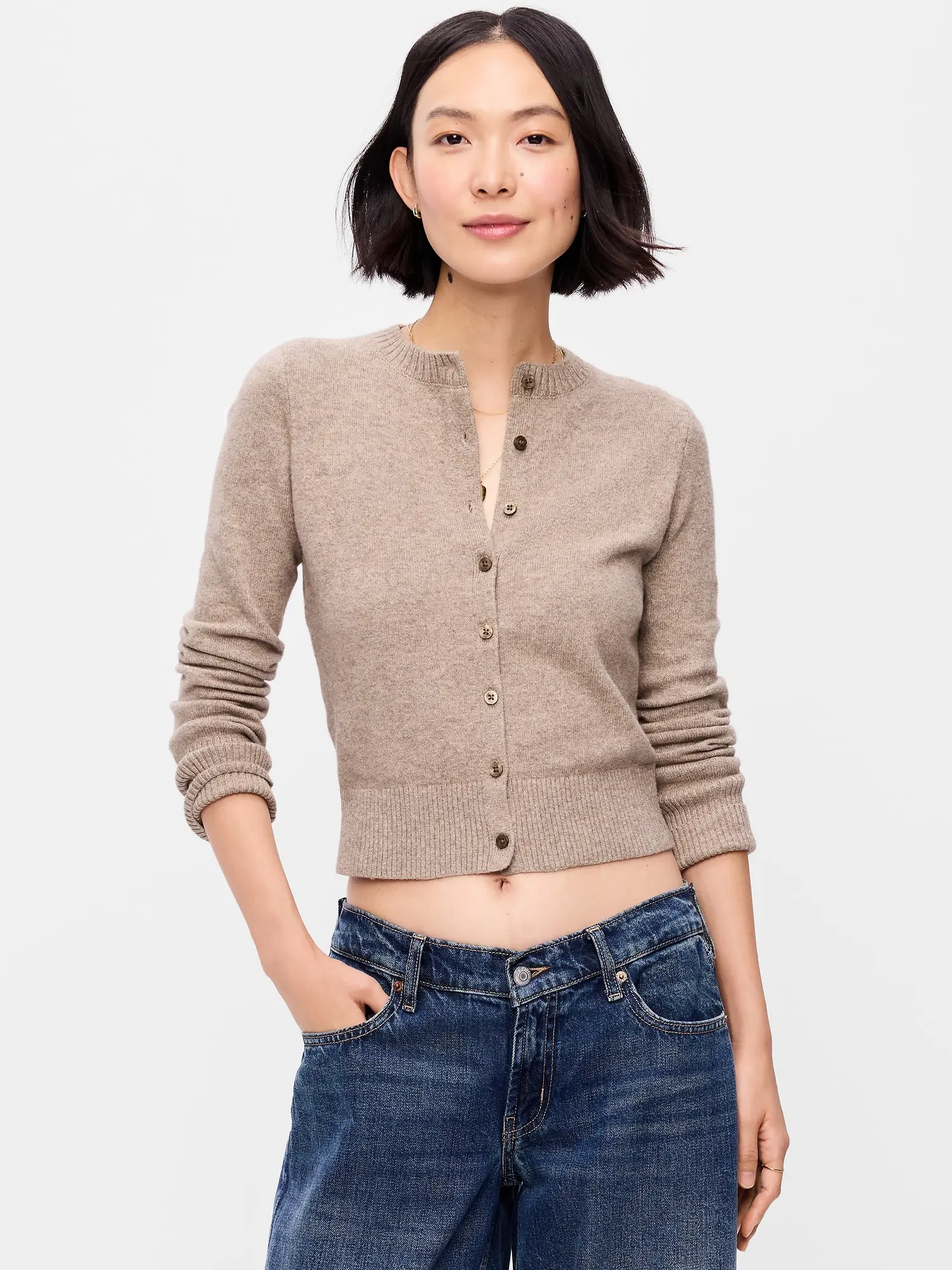 Old Navy Women's SoSoft Cropped Crew-Neck Cardigan