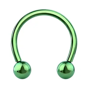 Green PVD Titanium Circular Barbell
