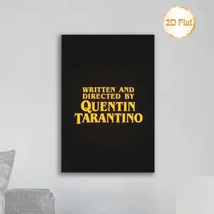 1 Piece Quentin Tarantino Movie Poster - Frameless Waterproof Square Canvas Wall Art, Suitable for Home, Office, Cafe - Back with Director Portrait, Iconic Cinema Gift for Movie Fans, 2D Graphic Design