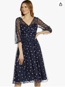 Adrianna Papell Women's Glitter Tulle Dress