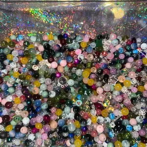Colorful Bead Mix for Keychain Jewelry Making Live Product Assorted Sizes and Shapes