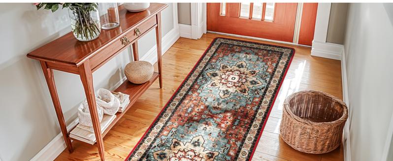 Shilucheng 2x10 Runner Rug Hallway Kitchen Runner Washable Non Slip Durable Waterproof Pet Kid Friendly Stain Resistant Easy to Clean Vacuum Friendly Affordable