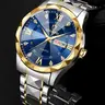 Men's Business Round Dial Analog-digital Quartz Wrist Watch, Fashion Watch for Party Clothing Decor, Trendy All-match & Exquisite Watch for Birthday Gift with Box