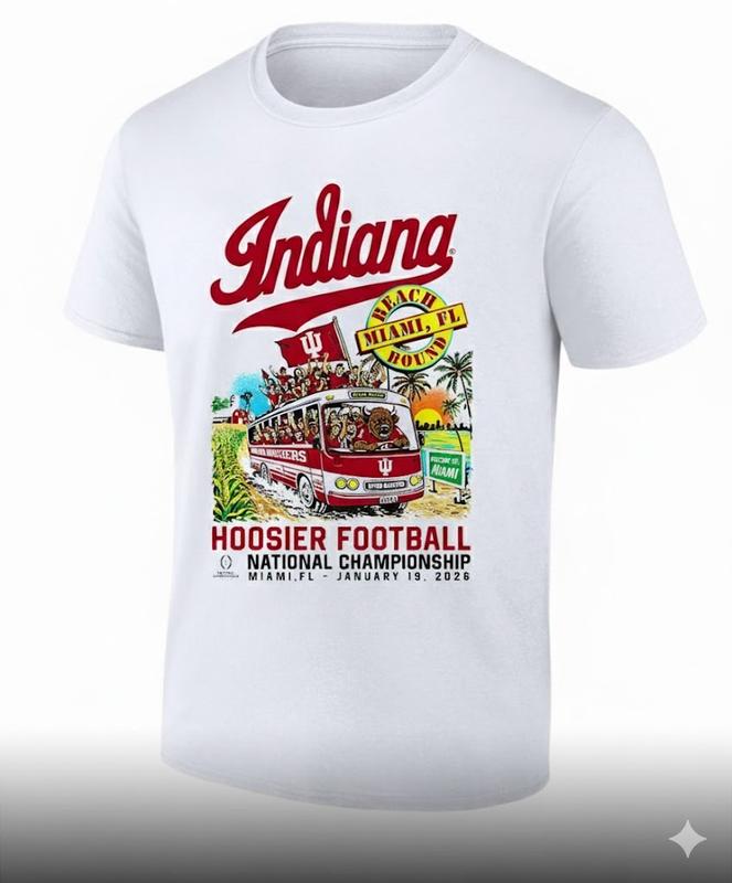 [Made in USA] Indiana Football Champions merch, IU Gift, Champions, Indiana shirt, Game Day Shirt, Coach Football, College Sports Fan Shirt, Graphic tee, Streetwear, Y2k Style