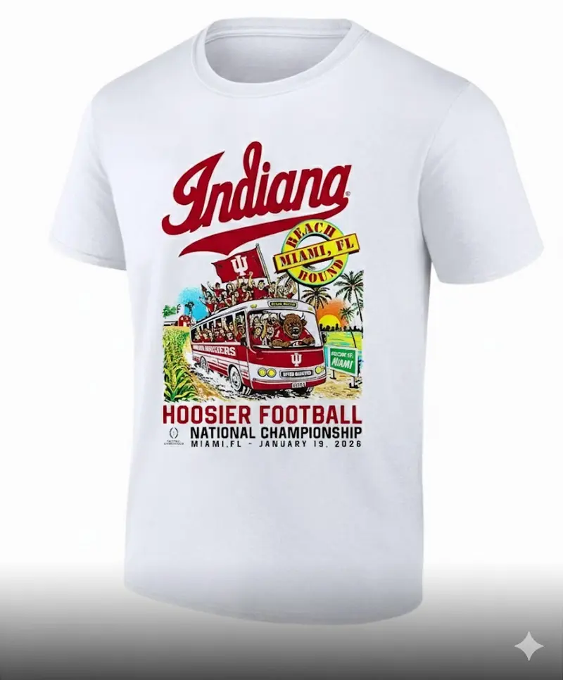 [Made in USA] Indiana Football Champions merch, IU Gift, Champions, Indiana shirt, Game Day Shirt, Coach Football, College Sports Fan Shirt, Graphic tee, Streetwear, Y2k Style
