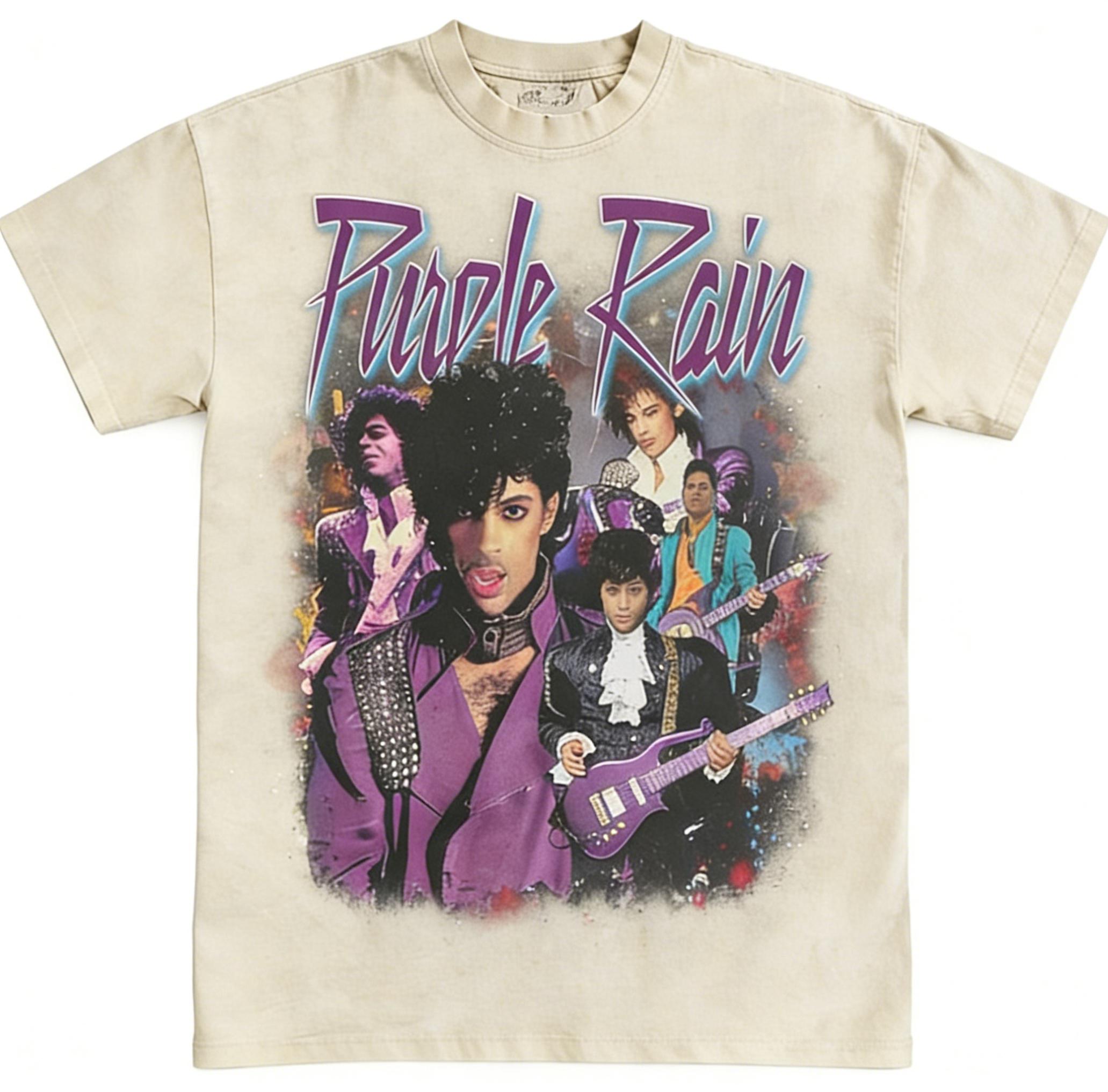 Prince Purple Rain Revolution Graphic T-Shirt Classic Crew Neck Tee