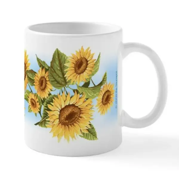 CafePress - Sunflower Mug - 11 oz Ceramic Mug - Novelty Coffee Tea Cup