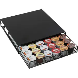 K-Cup Holder Drawer for 36 Coffee Pods Storage, Black