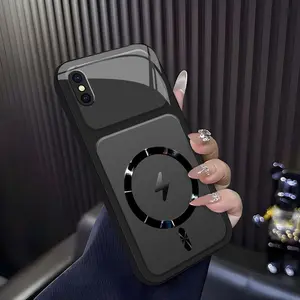 Lightning Bolt Design Gloss MagSafe Compatible Shockproof Protective Cover with Precision Magnet Ring for [iPhone X] 952
