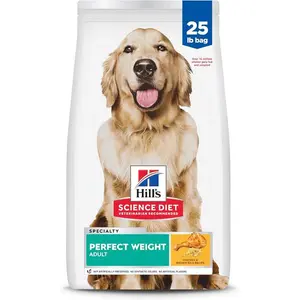 Adult 1-6 Perfect Weight Dry Dog Food, Chicken & Brown Rice, 25 lb. Bag